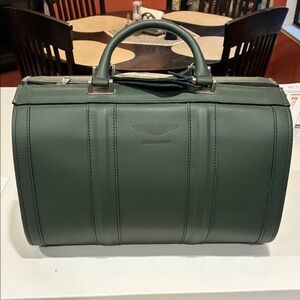 Green Aston Martin DBX Leather Flight Bag